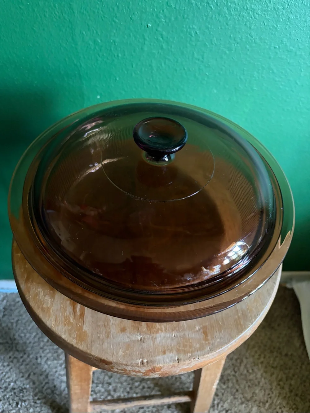 Vintage Corning Visions Amber glass Casserole Dish 2.5 quart